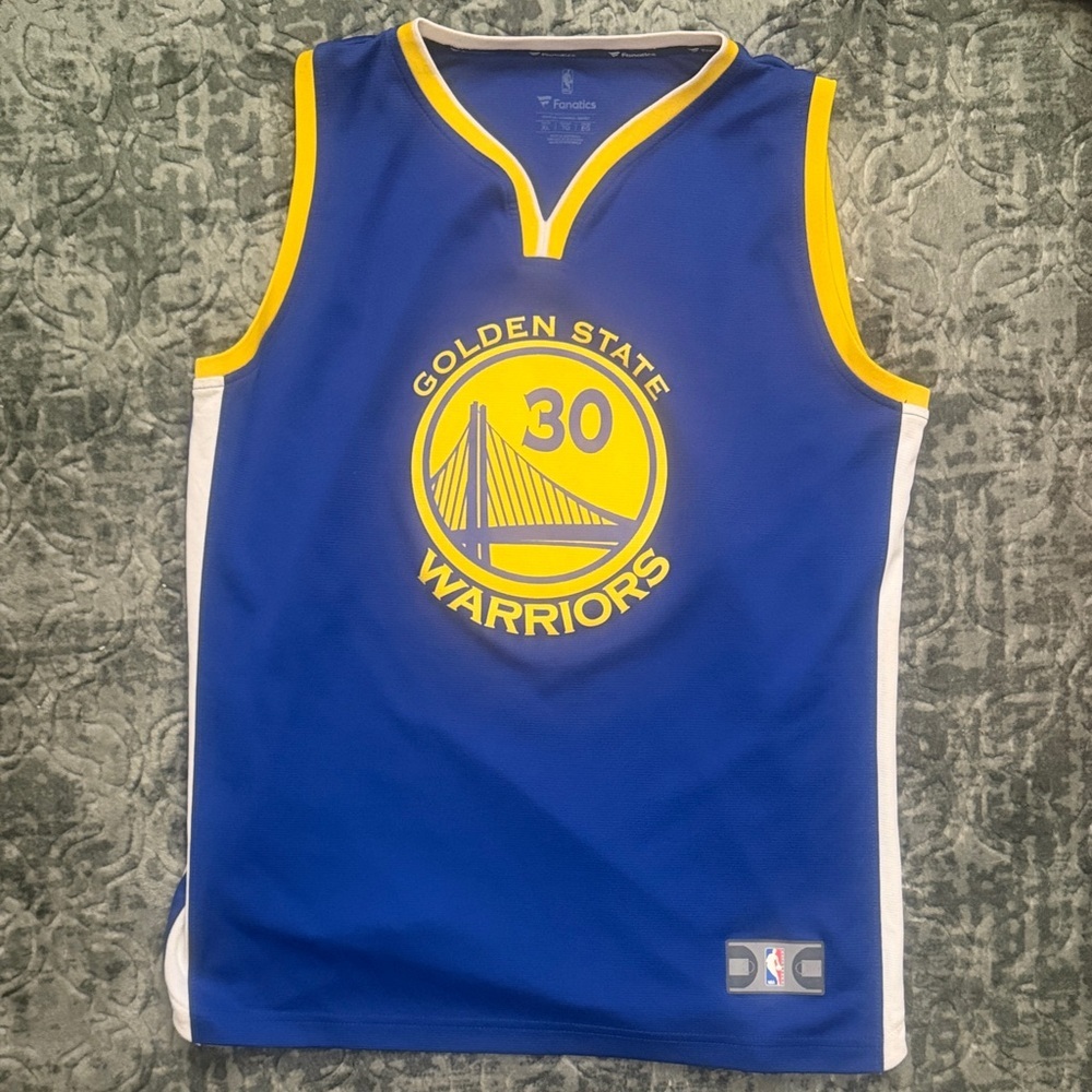 Fanatics Blue and Yellow Golden State Warriors Jersey